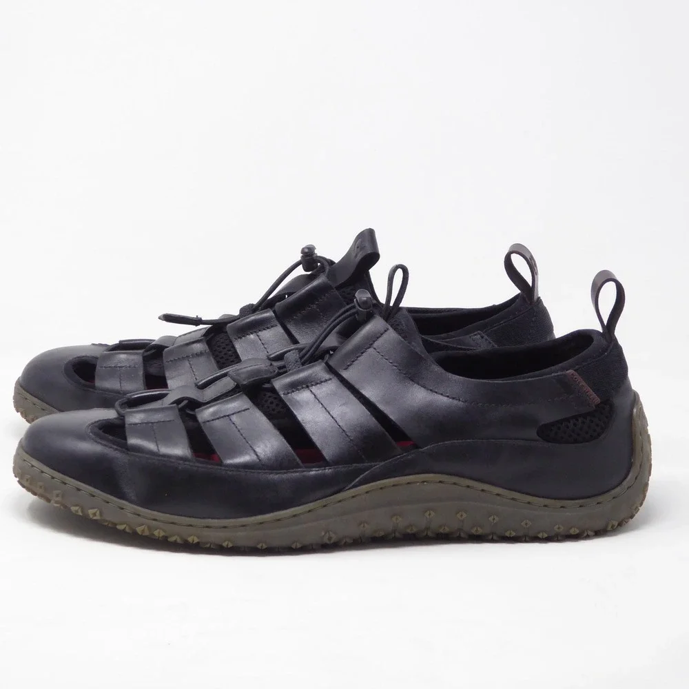 Cole Haan Mens ZeroGrand Tide Trek Fisherman Sandal Black Leather C41910 Size 13